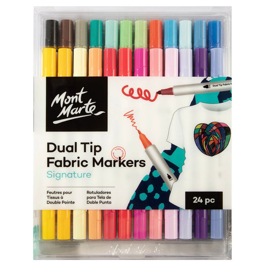 Dual Tip Fabric Markers - 24pc