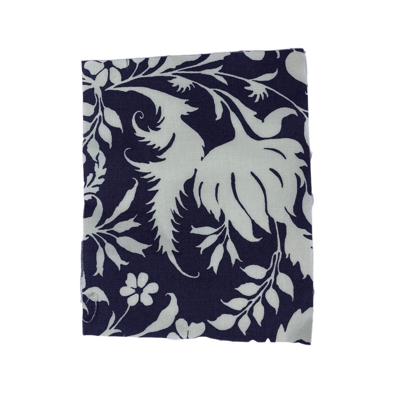 Printed Quilting Cotton Remnant - Blue/Off White