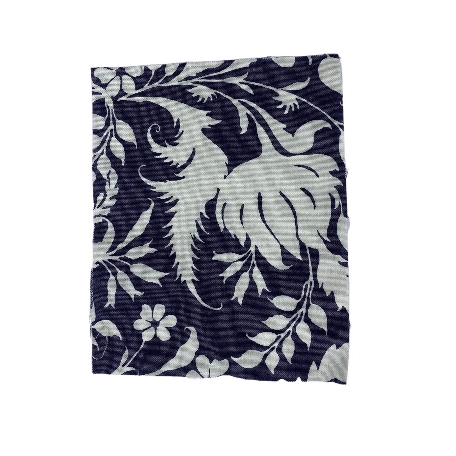 Printed Quilting Cotton Remnant - Blue/Off White