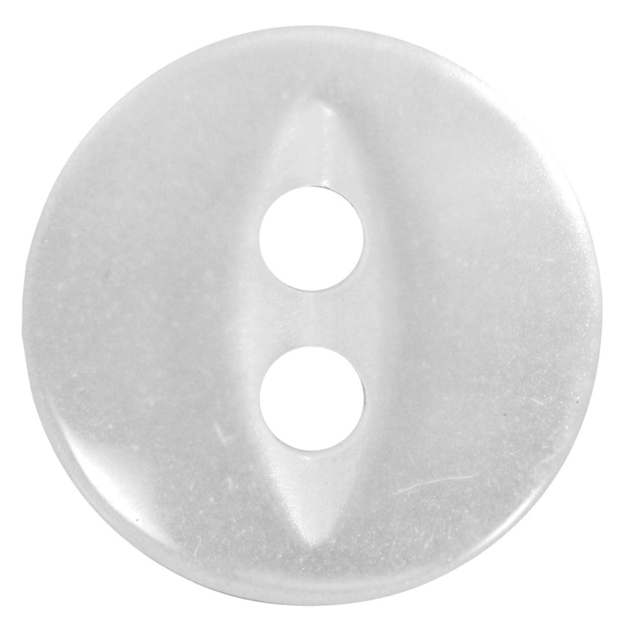 2-Hole Button - 10mm - White - 6 count