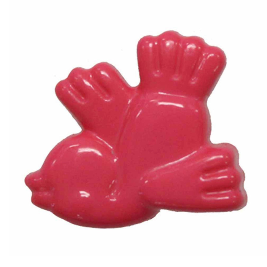 Novelty Shank Button - Bird - Pink - 18mm - 3 count