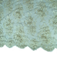 Beaded Corded Lace with Finished Edge- Remnant - Eggshell