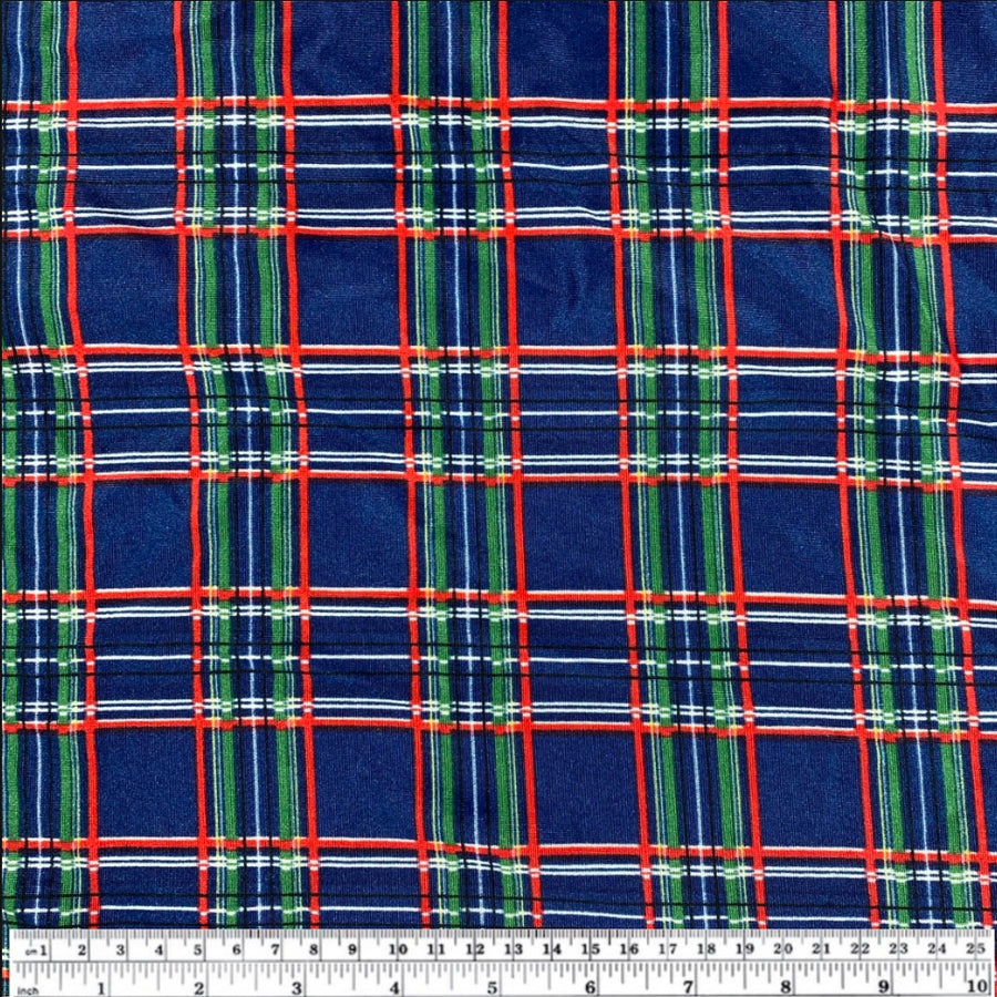 Printed Plaid - Blue/Red/Green