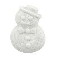 Novelty Snowman Shank Button - White - 28mm - 2 count