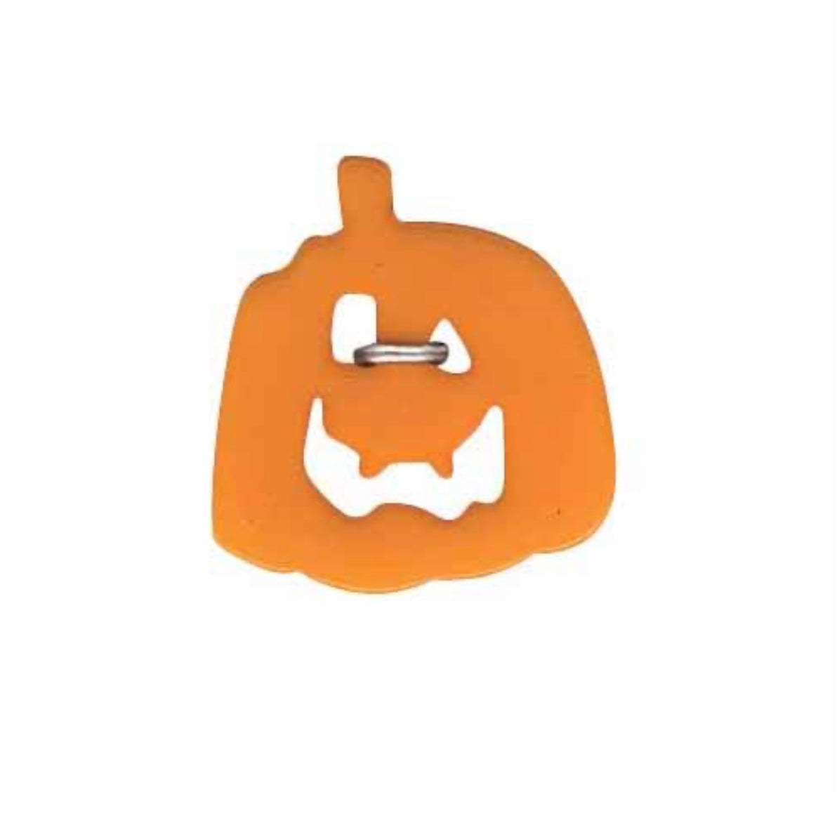 Novelty 3-Hole Jack-o-Lantern Button - Orange - 22mm - 2 count