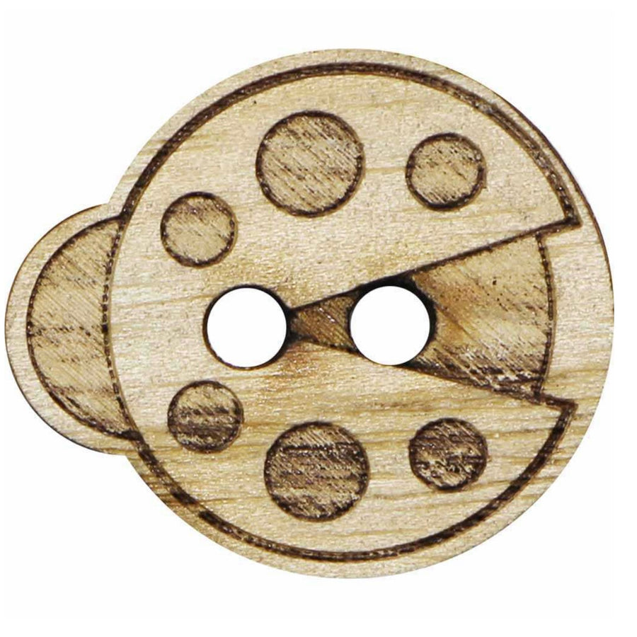 Novelty 2-Hole Button - Ladybug - 20mm - 2pcs