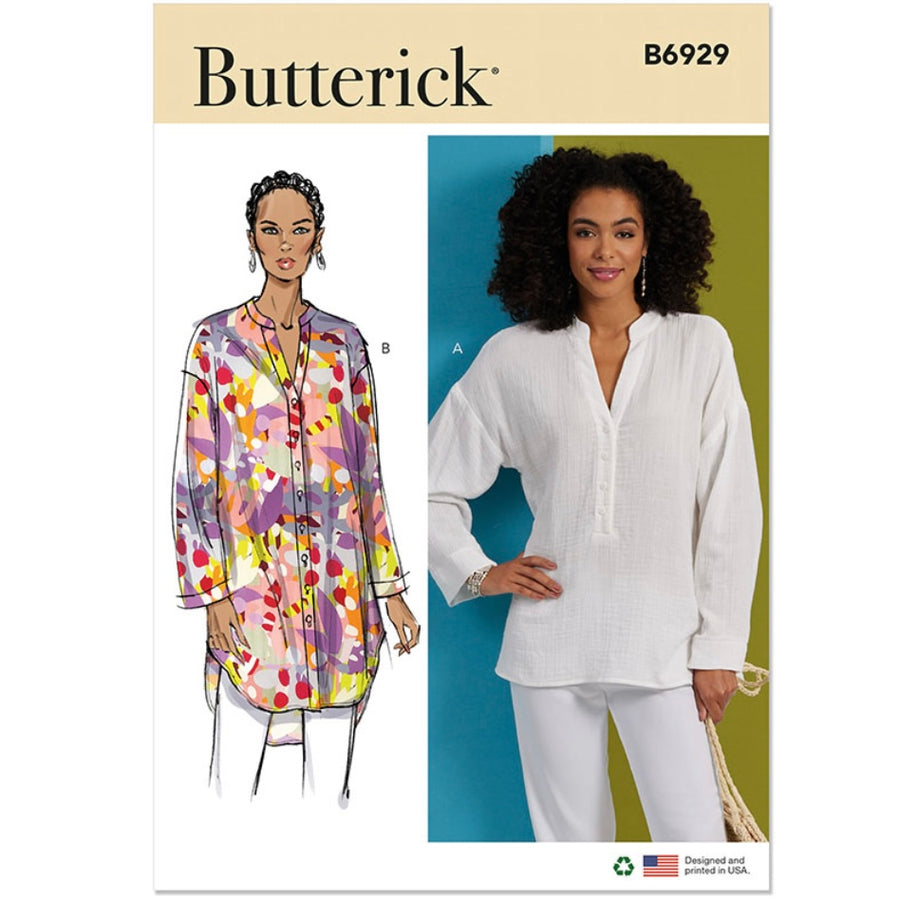 Butterick B6929 Tops and Tunic Sewing Pattern