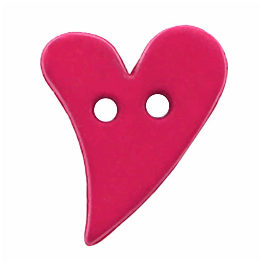 Novelty 2-Hole Heart Button - Heart - 18mm - 3 count