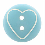 Novelty 2-Hole Heart Button - 13mm - 4 count