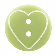 Novelty 2-Hole Heart Button - 13mm - 4 count