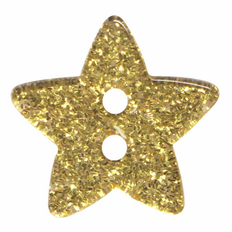 Novelty 2-Hole Star Button - Star - 18mm - 3 count