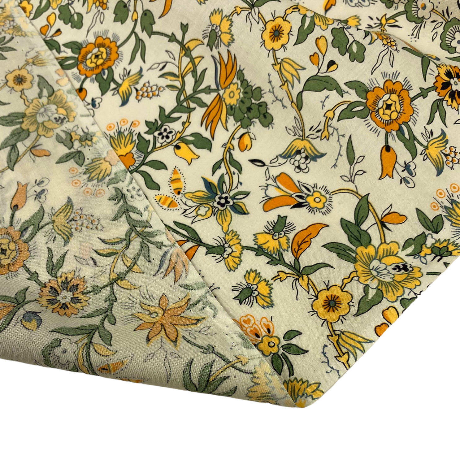Liberty Printed Tana Lawn Cotton - Floral - Yellow/Green