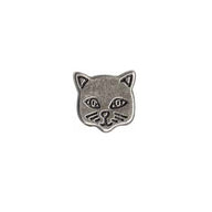 Metal Cat Novelty Shank Button 15mm 3 count
