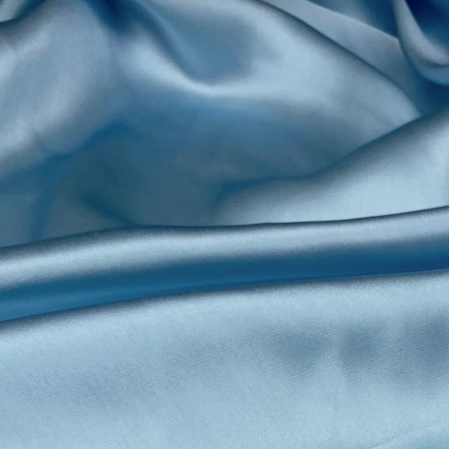 Mulberry Silk Charmeuse Satin Baby Blue