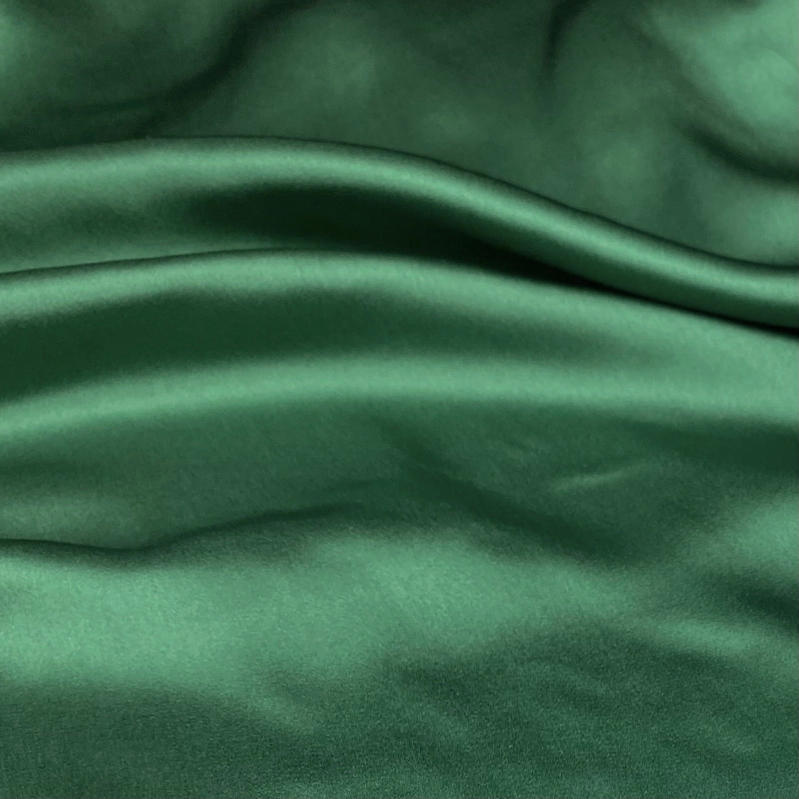 Mulberry Silk Charmeuse Satin Emerald Green