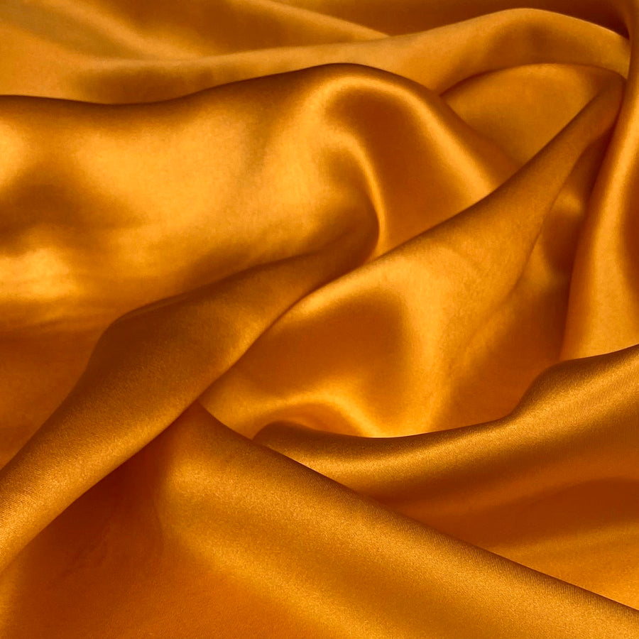 Mulberry Silk Charmeuse Satin Golden Yellow