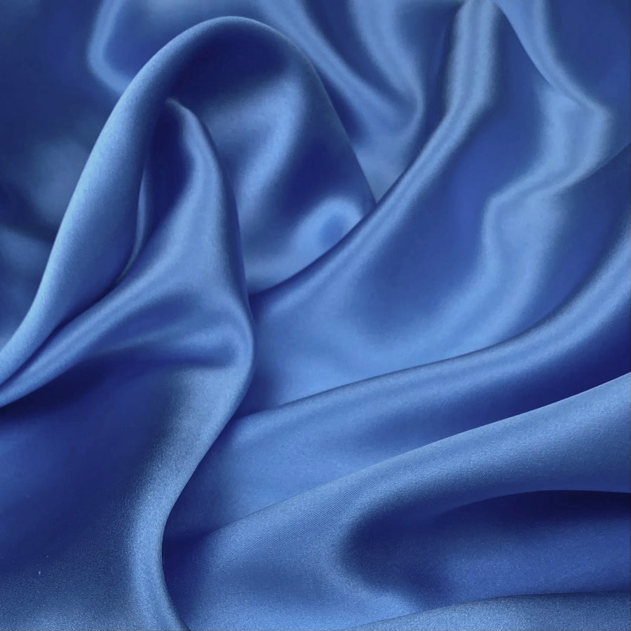 Mulberry Silk Charmeuse Satin Jay Blue