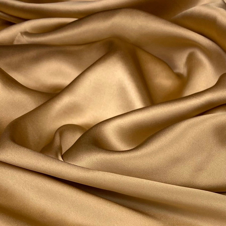 Mulberry Silk Charmeuse Satin Khaki