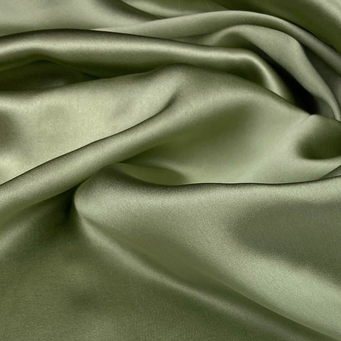 Mulberry Silk Charmeuse Satin - Mist Green