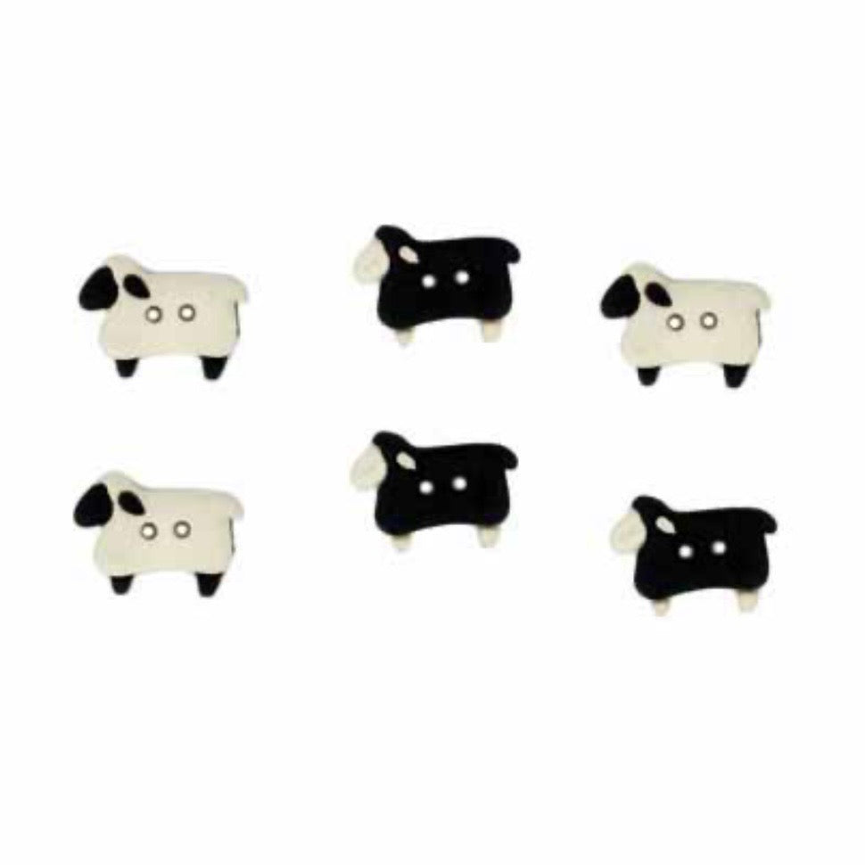 Novelty 2 Hole Button Sheep 6 count