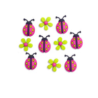 Novelty Shank Button Ladybug Crossing 10 count