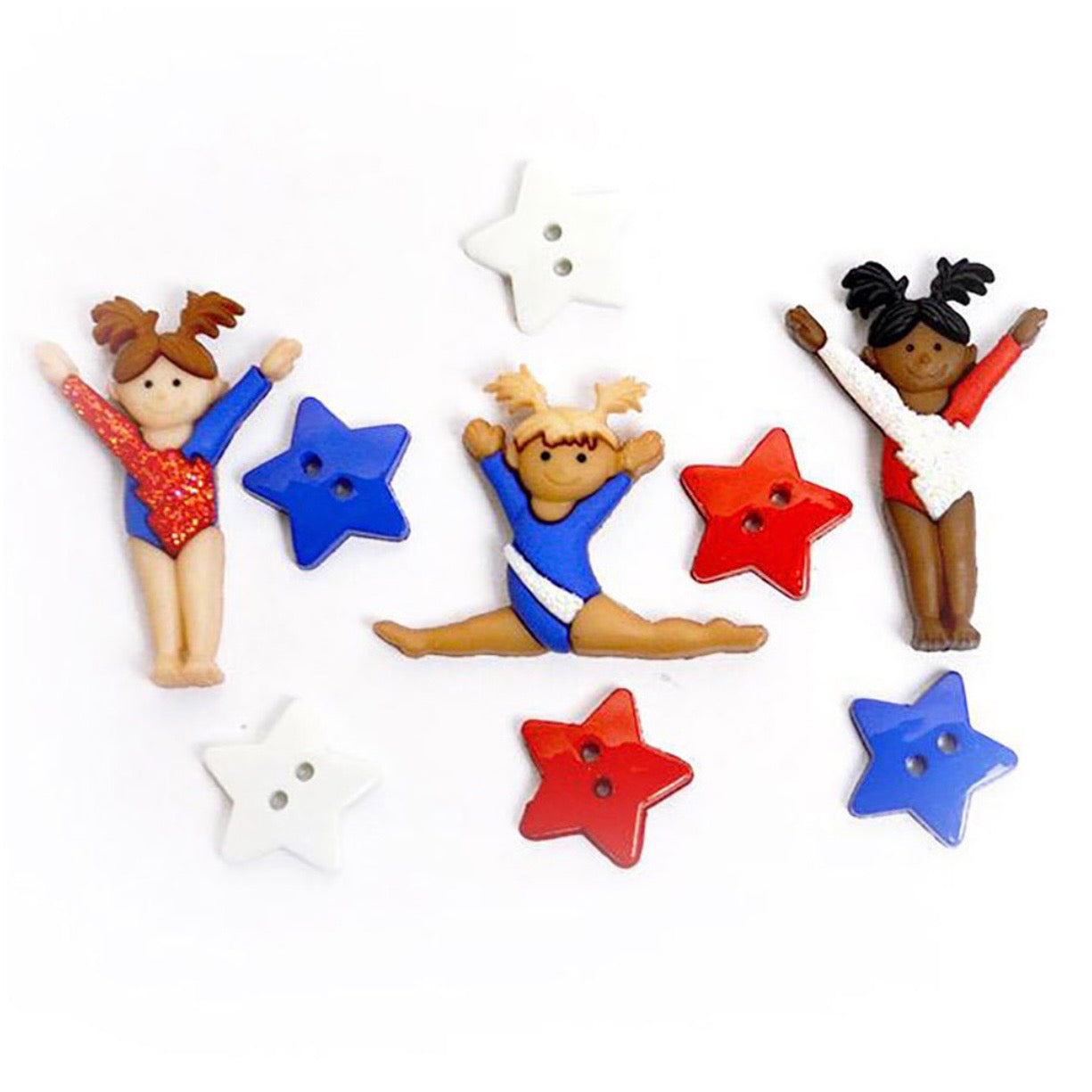 Novelty Shank Button Tiny Tumblers 9 count