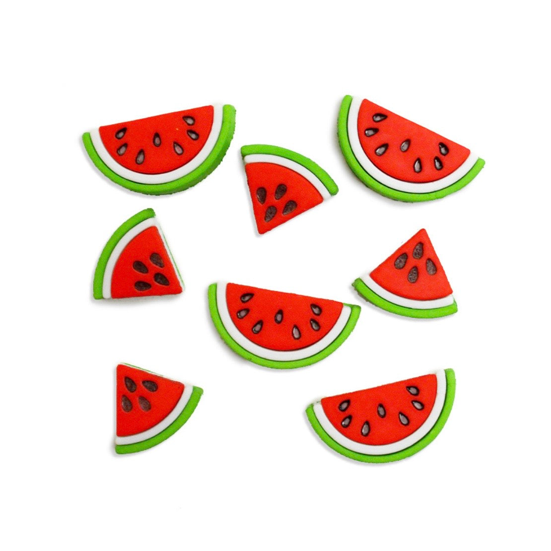 Novelty Shank Button Watermelon 8 count