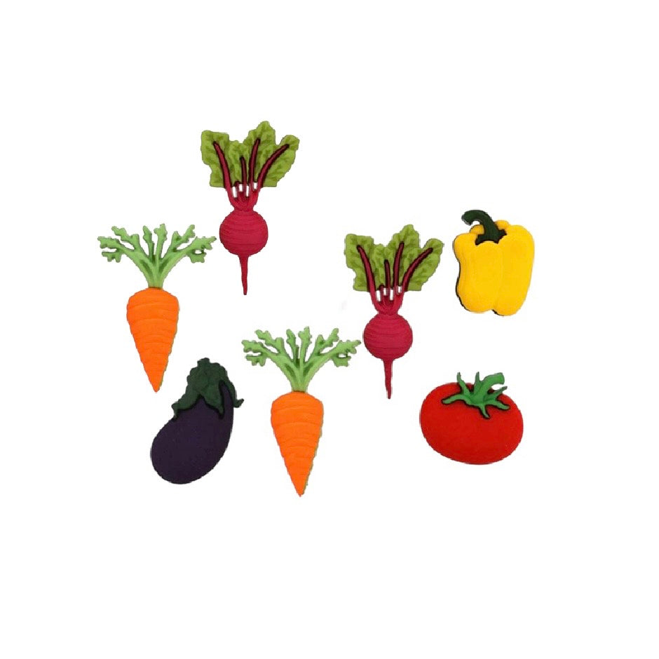 Novelty Shank Buttons Fresh Produce 7 count