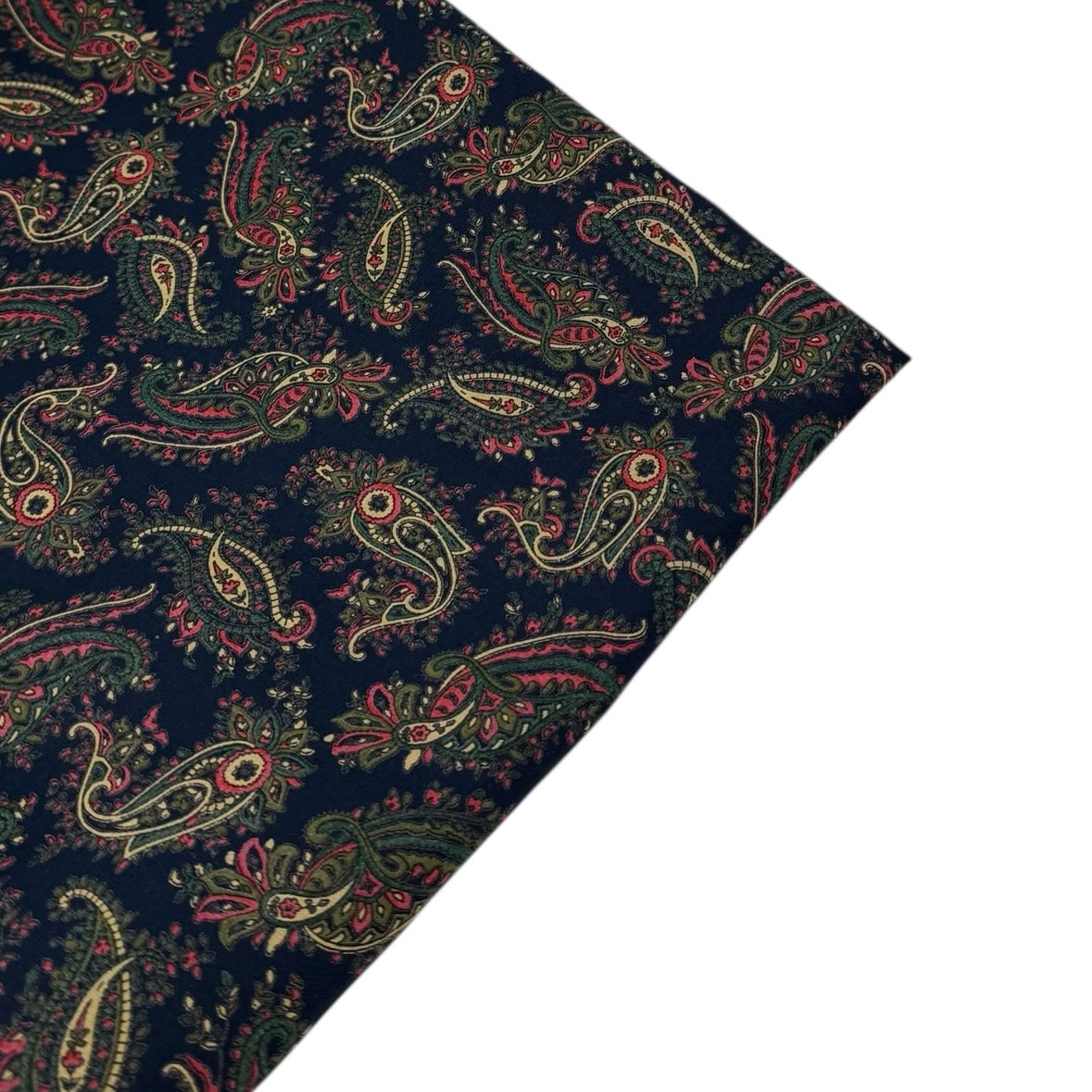 Paisley Viyella Cotton Lawn Navy/Red/Green