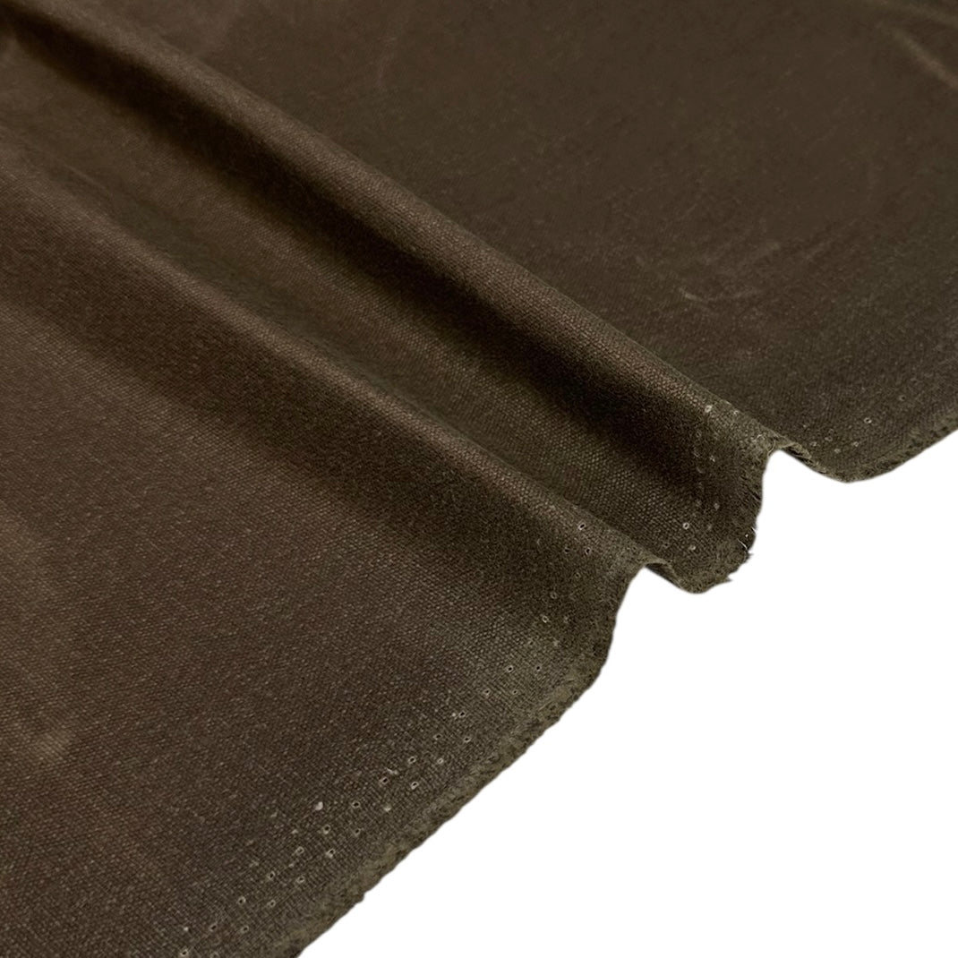 Waxed Cotton Canvas 13oz Remnant Brown