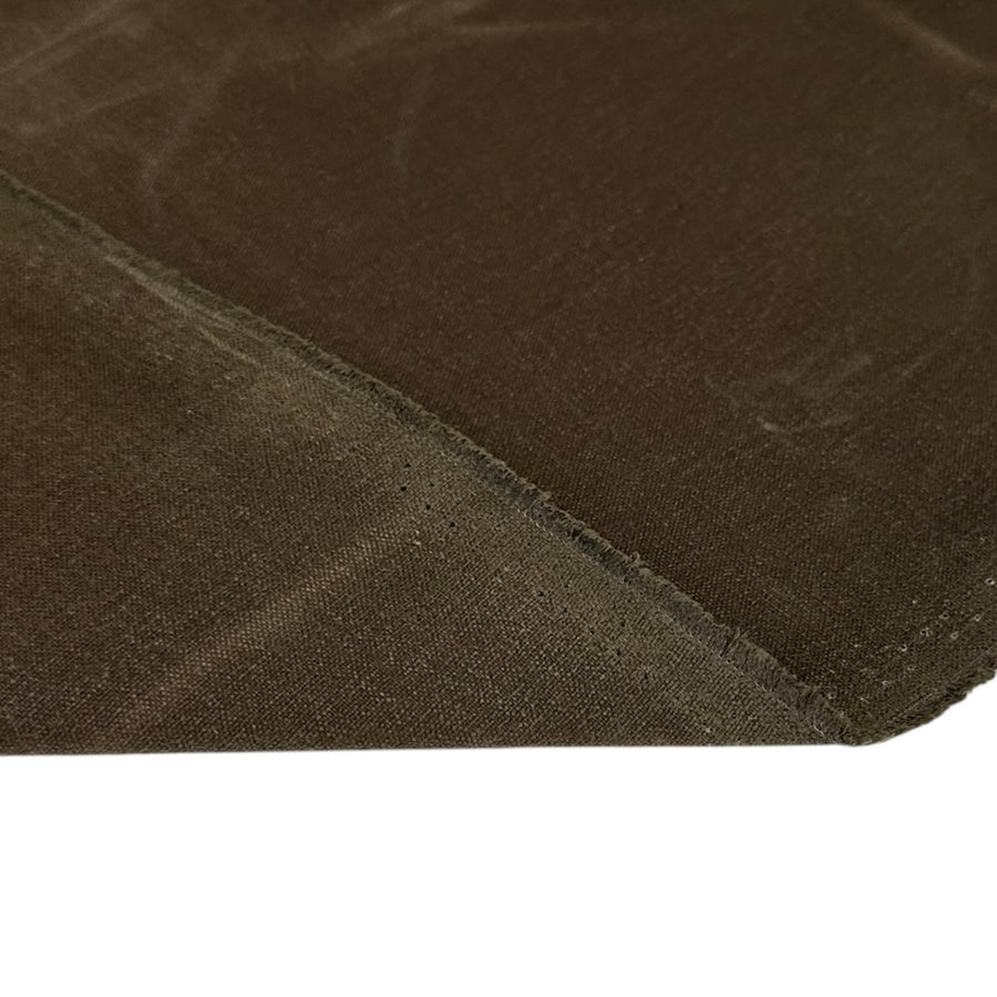 Waxed Cotton Canvas 13oz Remnant Brown