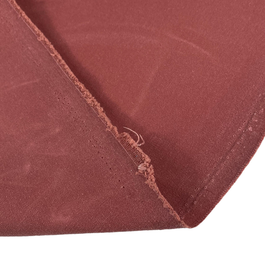 Waxed Cotton Canvas 13oz Remnant Rust