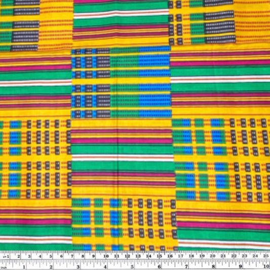 African Printed Cotton - Veritable - Multi-Colour