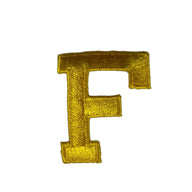 Embroidered Letter - Gold - Letter F
