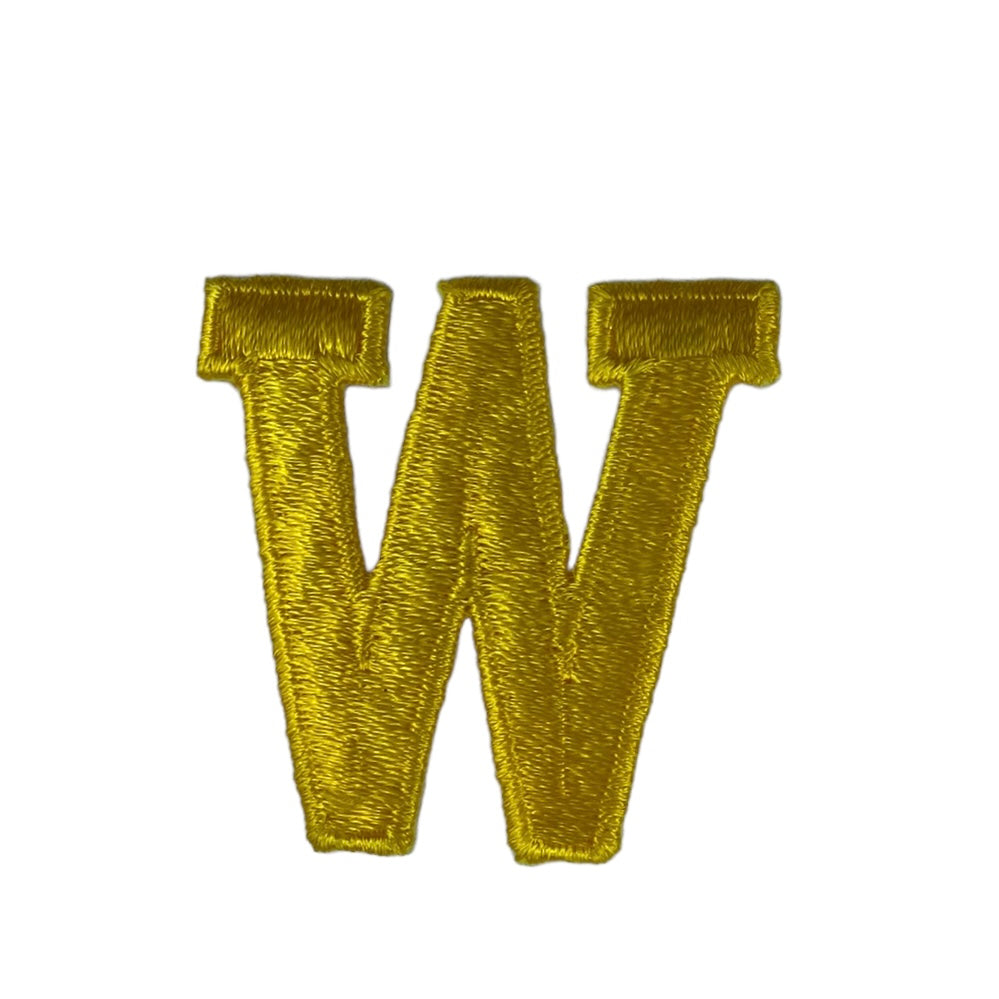 Embroidered Letter - Gold - Letter W