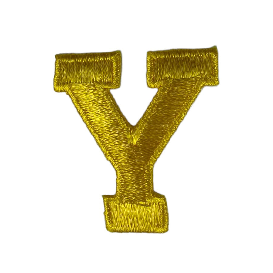 Embroidered Letter - Gold - Letter Y