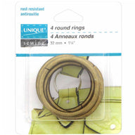 Metal Round Rings - 32mm (1 1/4″) - Gold - 4 pcs.