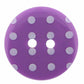 Novelty 2-Hole Button - Polka Dots - Yellow - 18mm - 3pcs