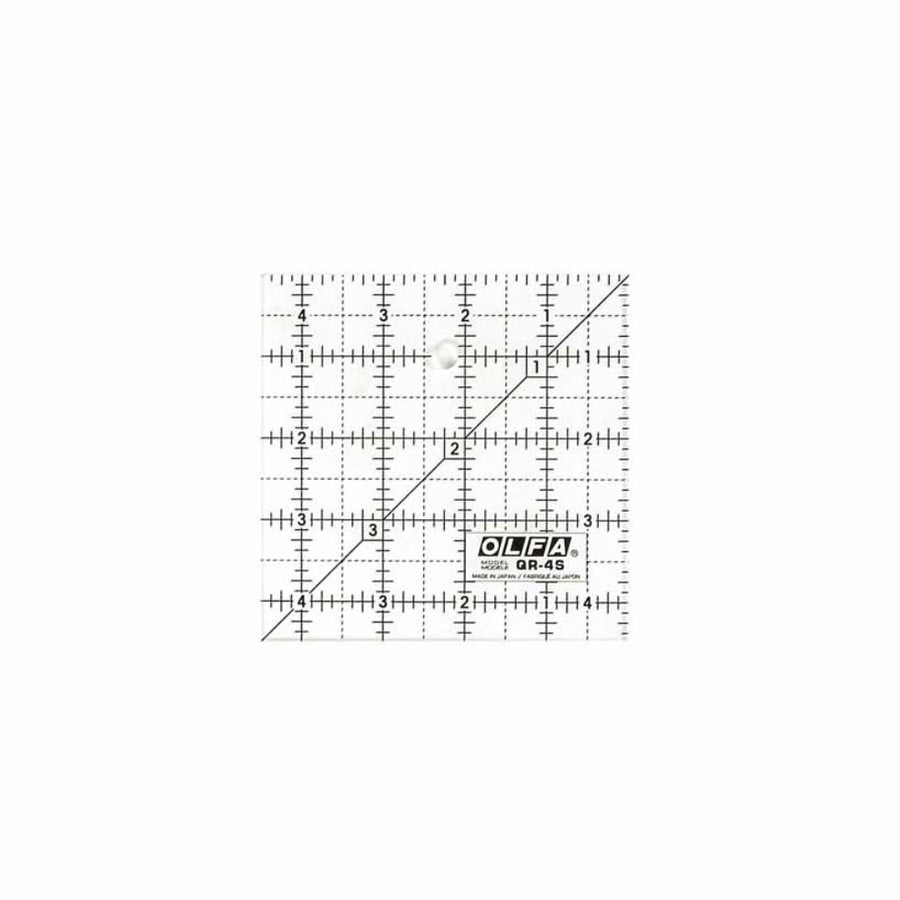 Square Frosted Acrylic Ruler - 4 1/2” x 4 1/2”