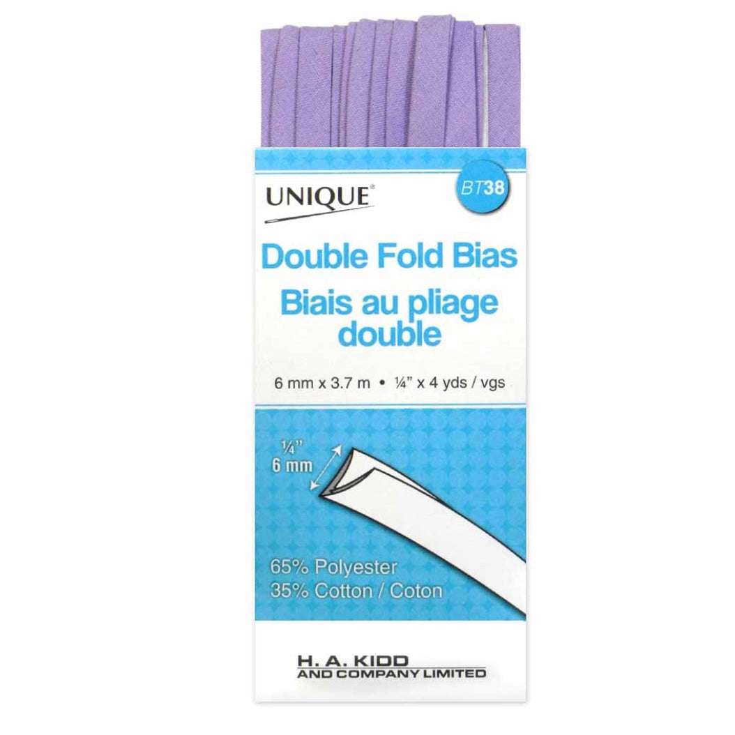 Double Fold Bias Tape - 6mm x 3.7m - Gold