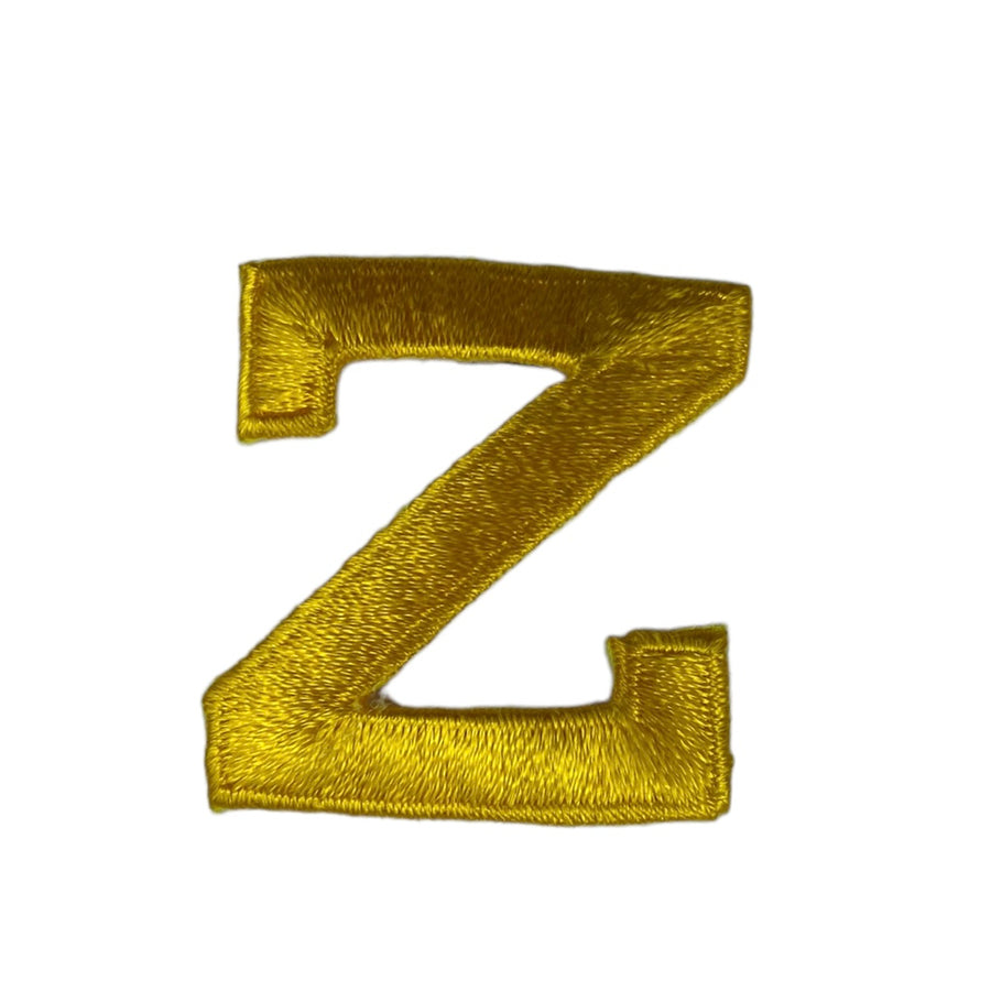 Embroidered Letter - Gold - Letter Z
