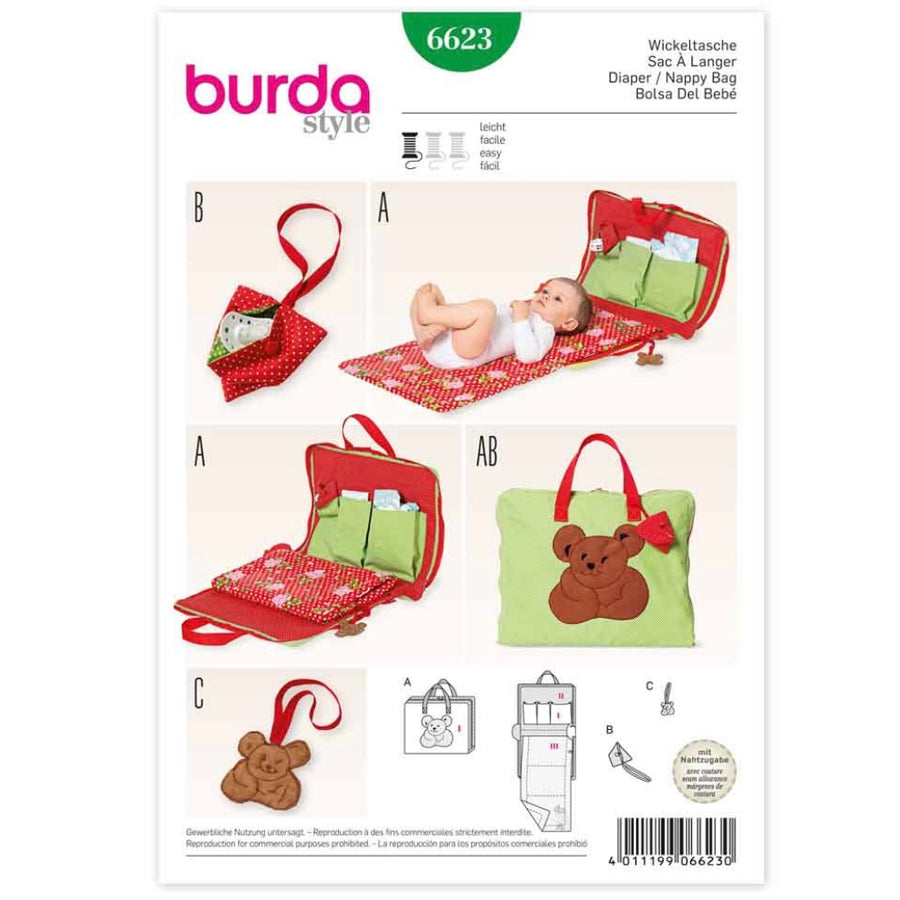 Burda Style 6723 - Diaper Bag Sewing Pattern