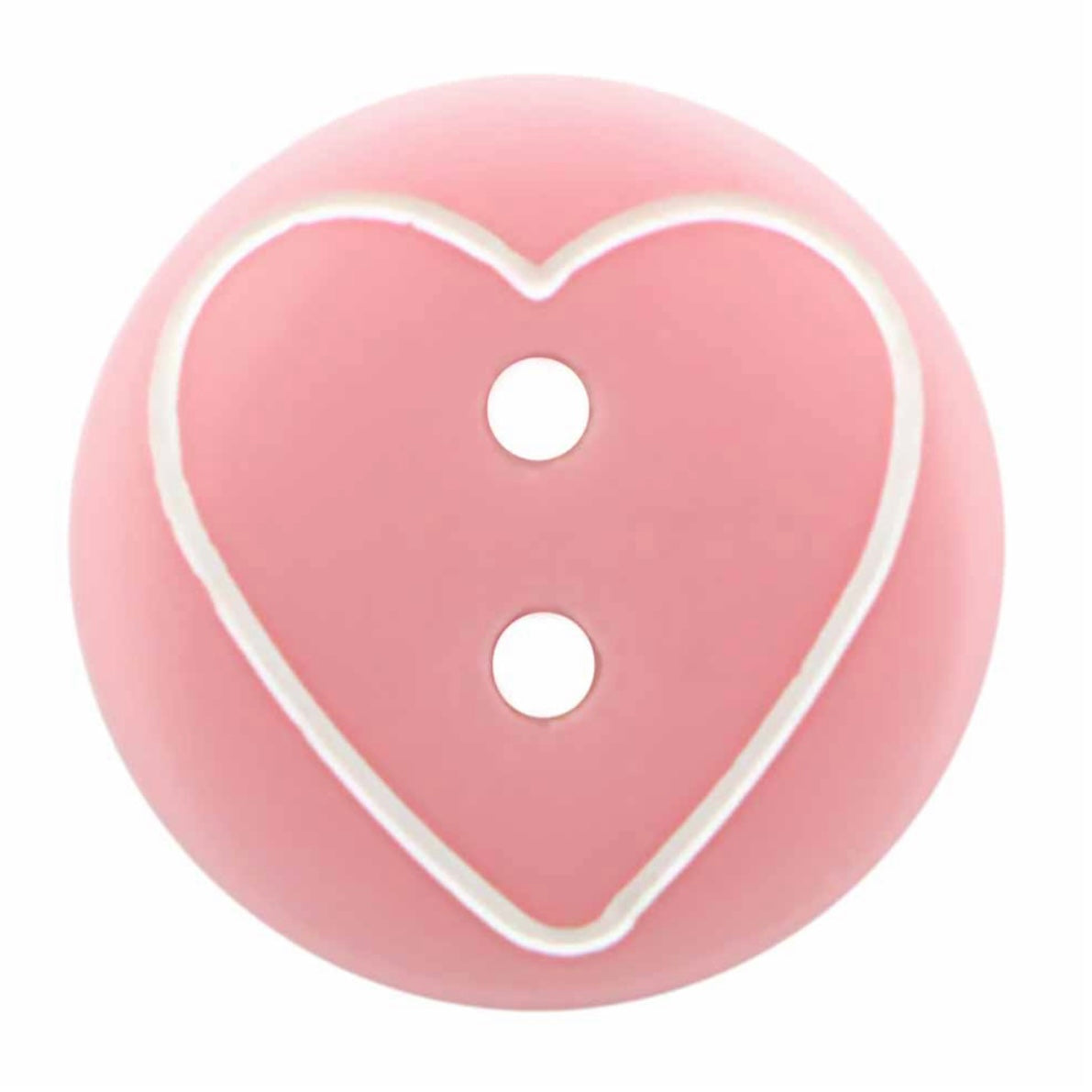 Novelty 2-Hole Heart Button - 13mm - 4 count