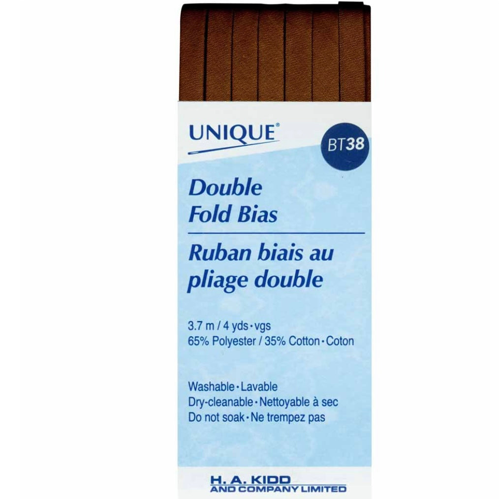 Double Fold Bias Tape - 6mm x 3.7m - Gold