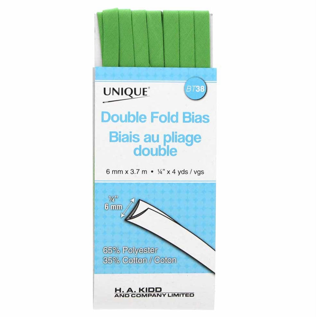 Double Fold Bias Tape - 6mm x 3.7m - Gold