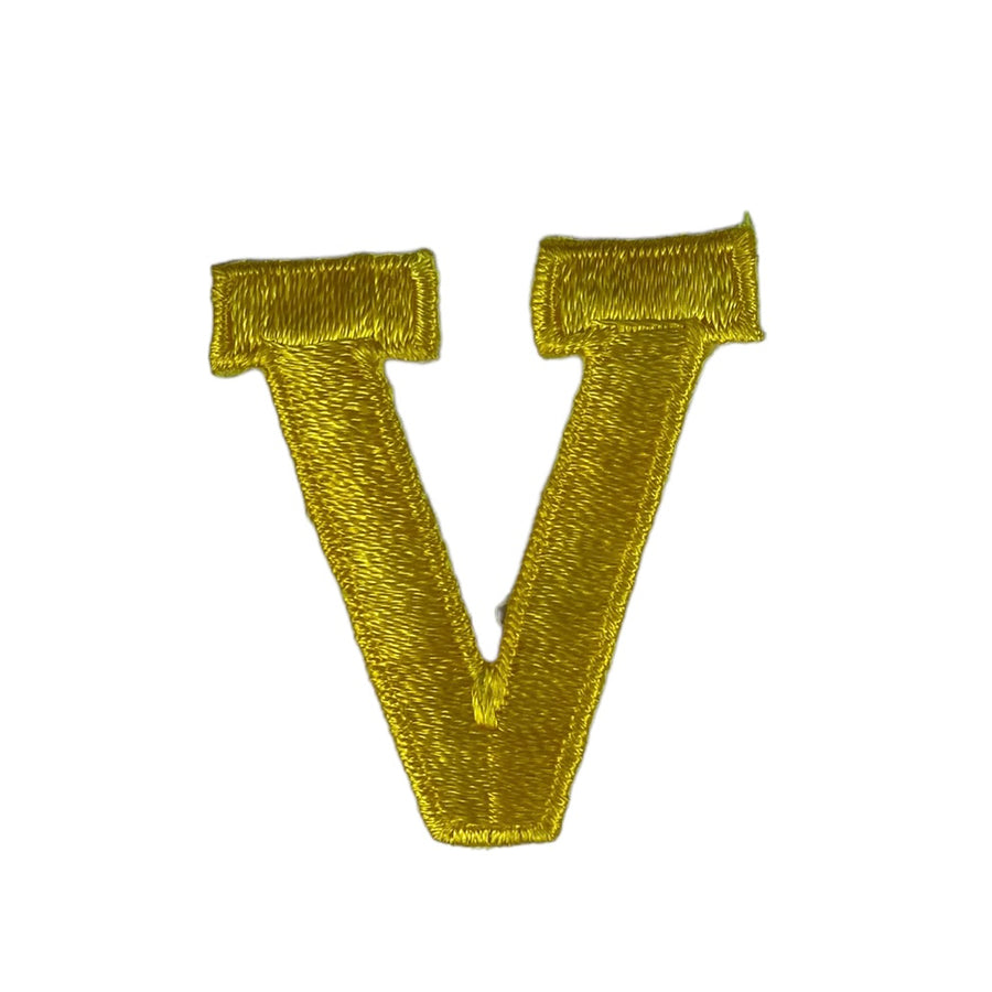 Embroidered Letter - Gold - Letter V
