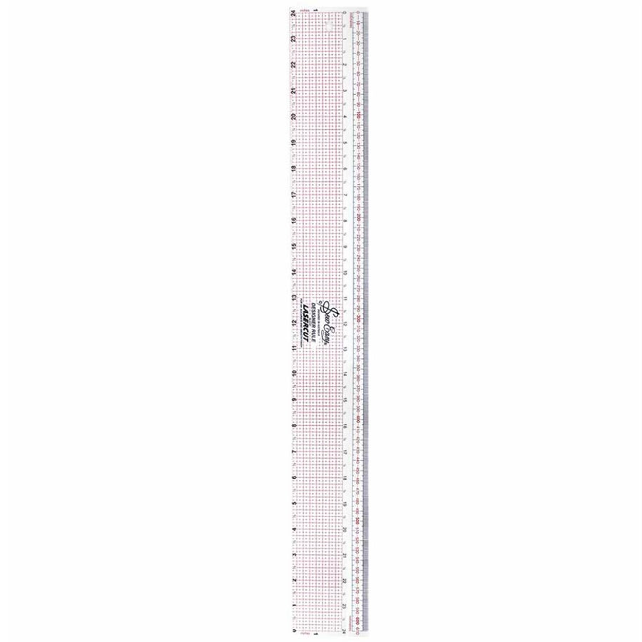 Designer Ruler - Metric / Imperial - 3” x 24”