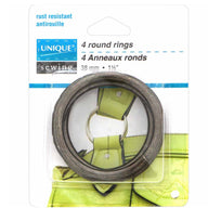 Metal Round Rings - 32mm (1 1/4″) - Gold - 4 pcs.