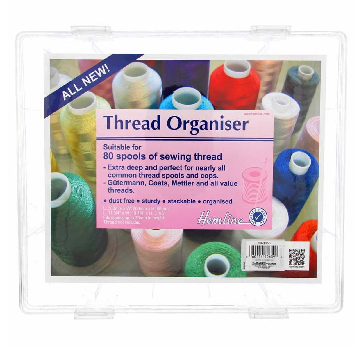 Thread Storage Box - Holds up to 80 Spools