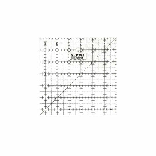 Square Frosted Acrylic Ruler - 6 1/2” x 6 1/2”